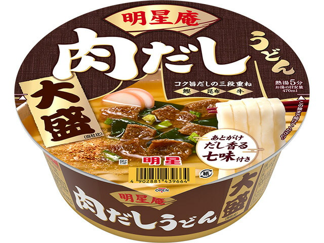 明星食品 明星庵　肉だしうどん　大盛の商品画像