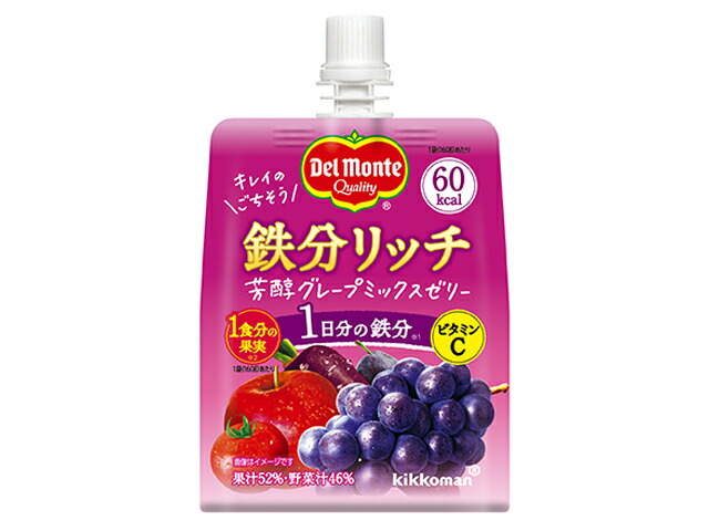 キッコーマン 鉄分リッチ　芳醇グレープミックスゼリー　１６０ｇ