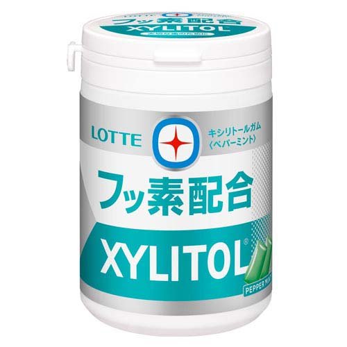 キシリトールガム +フッ素 ペパーミント スリムボトル(125g)