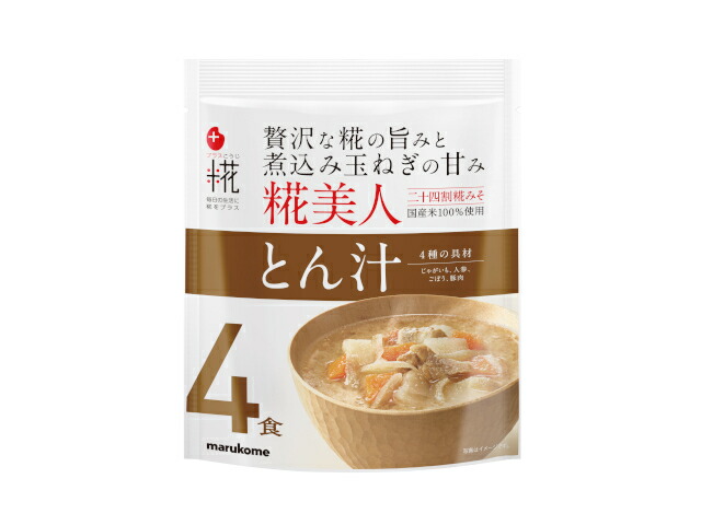 マルコメ プラス糀生みそ汁糀美人とん汁　４食×７×４