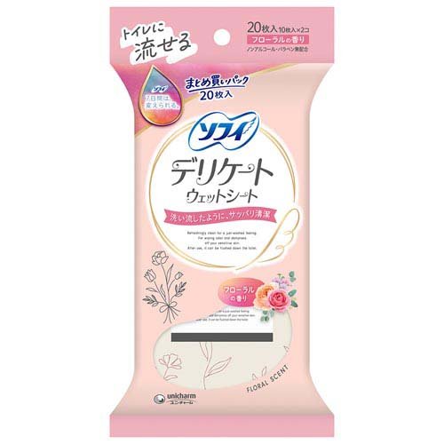 ソフィ デリケートウェット フローラルの香り ウェットティッシュ(20枚入)