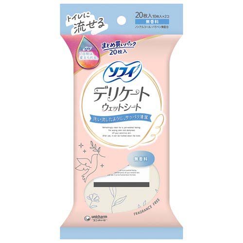 ソフィ デリケートウェット 無香料 ウェットティッシュ(20枚入)
