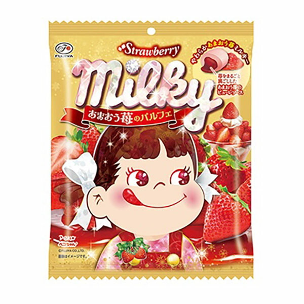 不二家 ミルキー あまおう苺のパルフェ 袋 67g