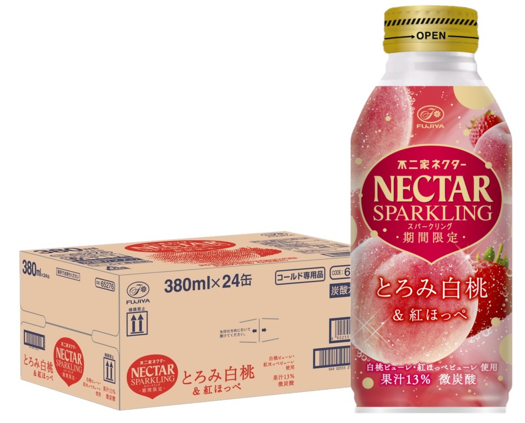 不二家 NECTAR SPARKLINGとろみ白桃紅ほっぺ 380ml