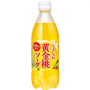 サンガリア うましゅわ黄金桃ソーダ 500ml