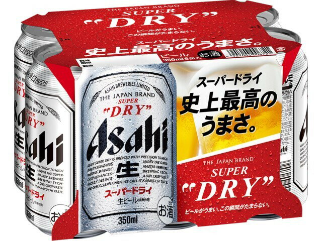 アサヒス-パ-ドライ缶350ml　6缶パック