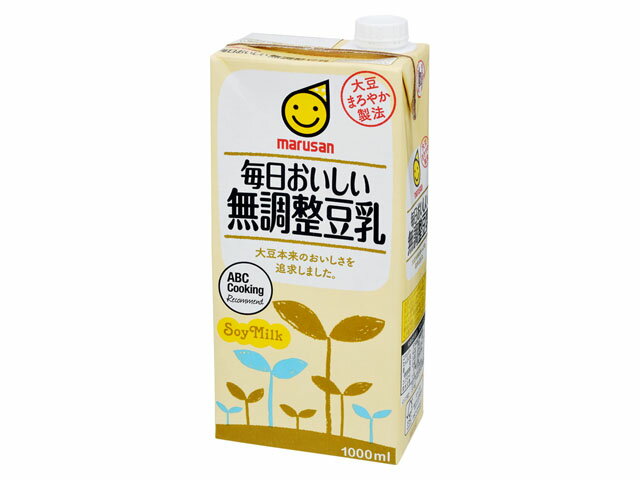 マルサン 毎日おいしい 無調整豆乳 1L