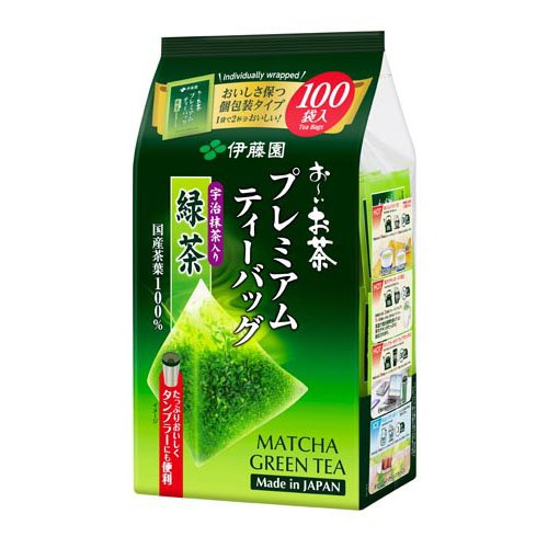 伊藤園 おーいお茶 プレミアムティーバッグ 抹茶入り緑茶(1.8g*100袋入)の商品画像
