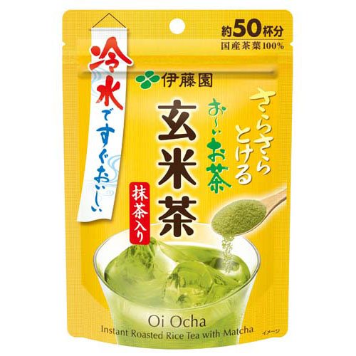伊藤園 おーいお茶 玄米茶 粉末 チャック付き袋タイプ 抹茶入り(40g)