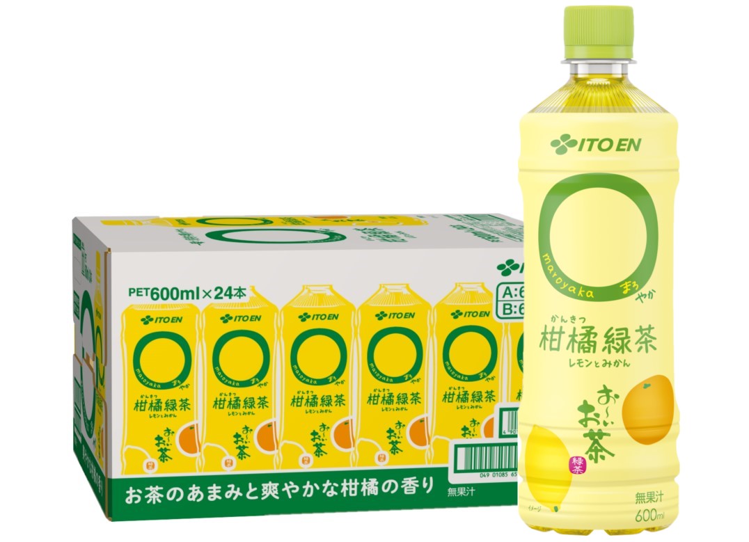 伊藤園 まろやか 柑橘緑茶 レモンとみかん 600ml