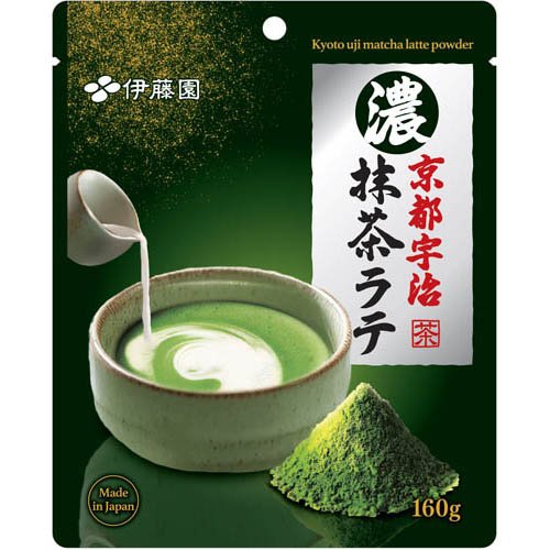 伊藤園 濃い京都宇治抹茶ラテ粉末 チャック付き袋タイプ(160g)