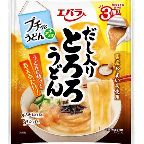 エバラ プチッとうどんプラス だし入りとろろうどん(42g*3個入)