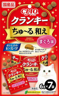 CIAO クランキー ちゅ～る和え まぐろ味 6g×7袋の商品画像