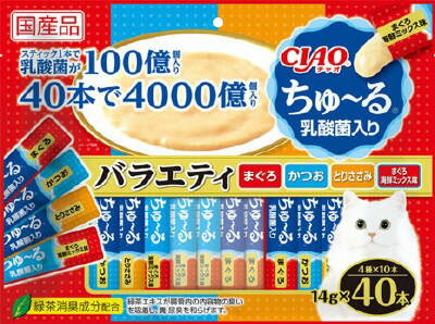 CIAOちゅ～る 乳酸菌入り バラエティ 14g×40本の商品画像
