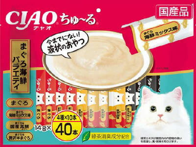 CIAOちゅ～る 40本 まぐろ海鮮バラエティ 14g×40本の商品画像