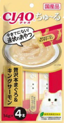 CIAOちゅ～る 贅沢本まぐろ&キングサーモン 14g×4本の商品画像