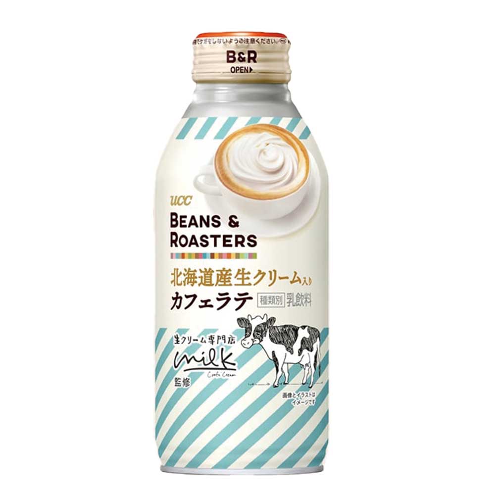 UCC B&R カフェラテ 北海道生クリーム入 R缶 375g