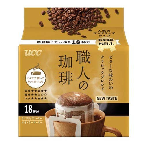 UCC 職人の珈琲 ワンドリップコーヒー ビターな味わいのクラシックブレンド(18杯分)