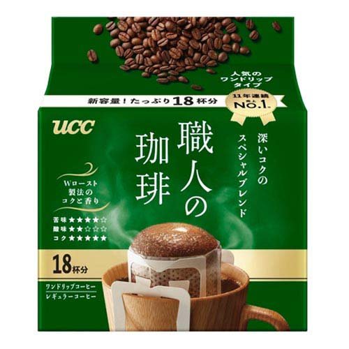 UCC 職人の珈琲 ワンドリップコーヒー 深いコクのスペシャルブレンド(18杯分)の商品画像