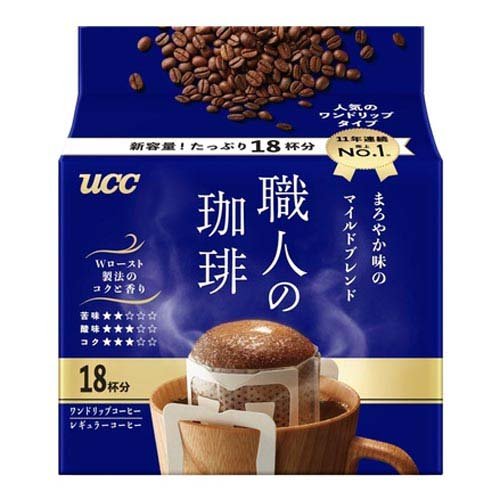 UCC 職人の珈琲 ワンドリップコーヒー まろやか味のマイルドブレンド(18杯分)