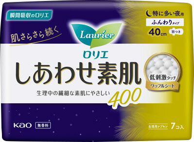 ロリエ しあわせ素肌 特に多い夜用40cm 羽つき 7個の商品画像