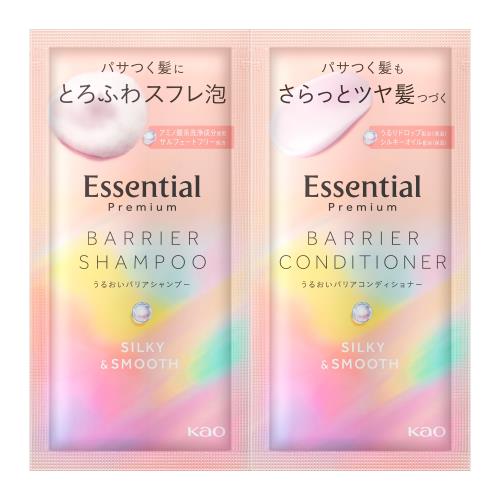 エッセンシャル プレミアム うるおいバリアシャンプー＆コンディショナー シルキー＆スムース ピロー フローラルリュクスの香り 15ml+15ml