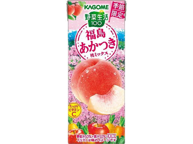 カゴメ 野菜生活１００福島あかつき桃ミックス１９５ｍｌの商品画像