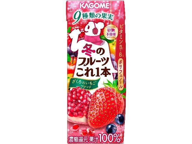 カゴメ 冬のフルーツこれ一本ざくろ＆いちご２００ｍｌの商品画像