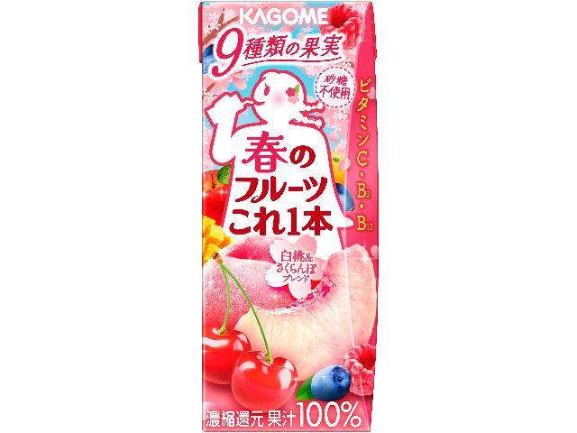 カゴメ 春のフルーツこれ一本白桃＆さくらんぼ２００ｍｌ