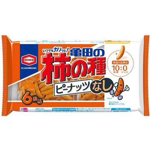亀田の柿の種 ピーナッツなし 6袋詰(135g)