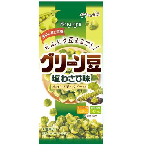 スリムグリーン豆 塩わさび味(38g)