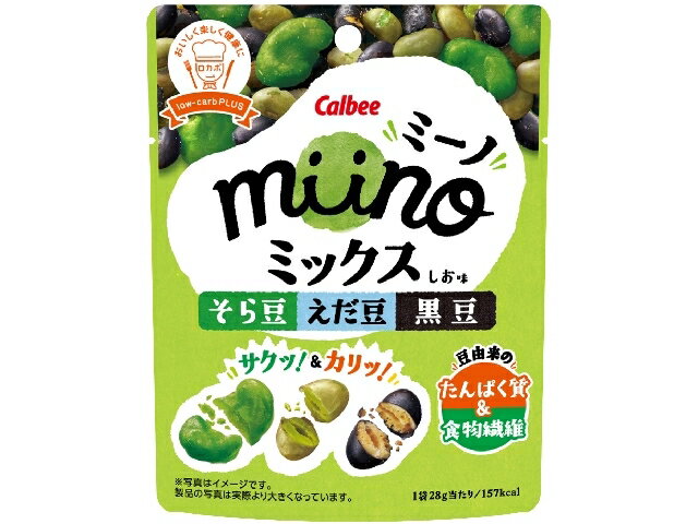 カルビー ｍｉｉｎｏミックスそら豆えだ豆黒豆しお味
