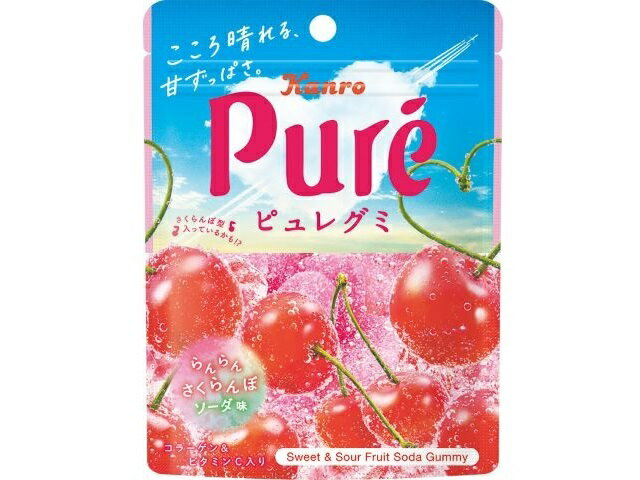 カンロ ピュレグミ らんらんさくらんぼソーダ 52g