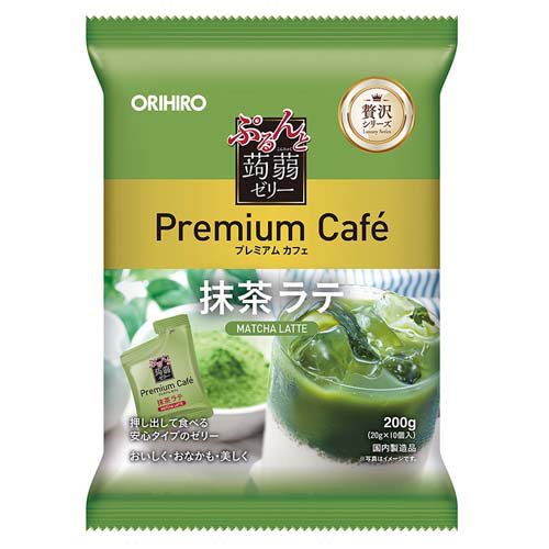 ぷるんと蒟蒻ゼリー プレミアムカフェ 抹茶ラテ(10個入)