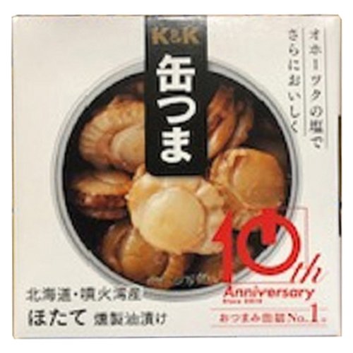 K＆K 缶つま 北海道産 ほたて 燻製油漬け(55g)の商品画像