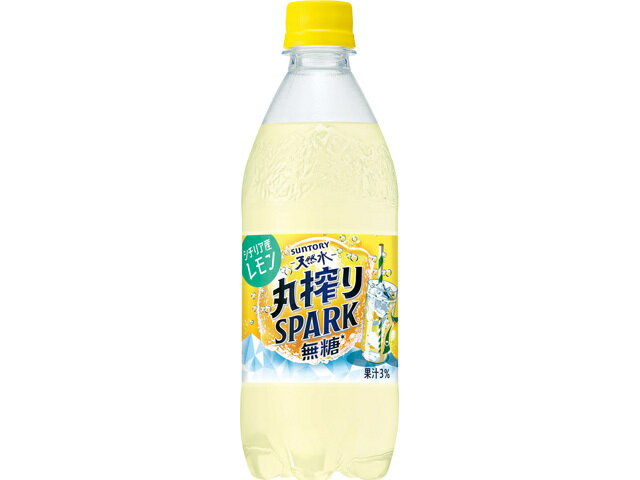 サントリー 天然水丸搾りＳＰＡＲＫ無糖　レモン５００Ｐ
