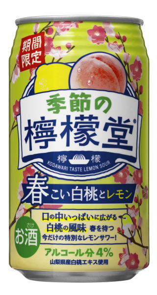 コカ・コーラ 季節の檸檬堂 春こい白桃とレモン 缶 350ml