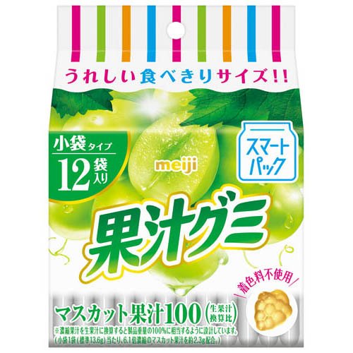 果汁グミスマートパックマスカット(13.6g×12袋)の商品画像