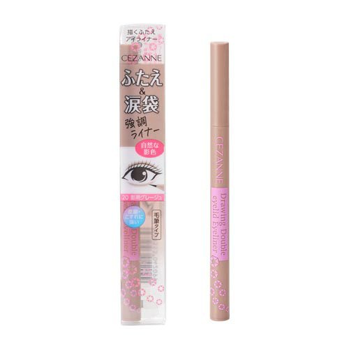 セザンヌ 描くふたえアイライナー 20 影用グレージュ(0.6ml)
