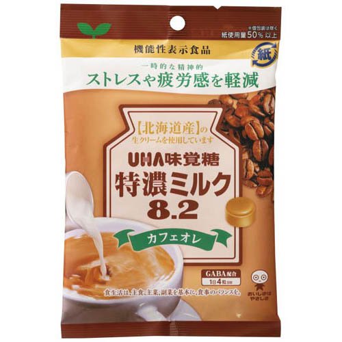 UHA味覚糖 機能性表示食品 特濃ミルク8.2 カフェオレ 93g