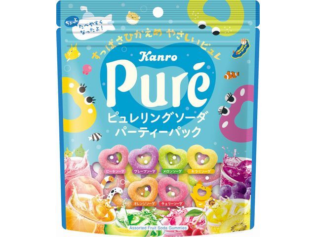 カンロ ピュレリングソーダパーティーパック 156gの商品画像
