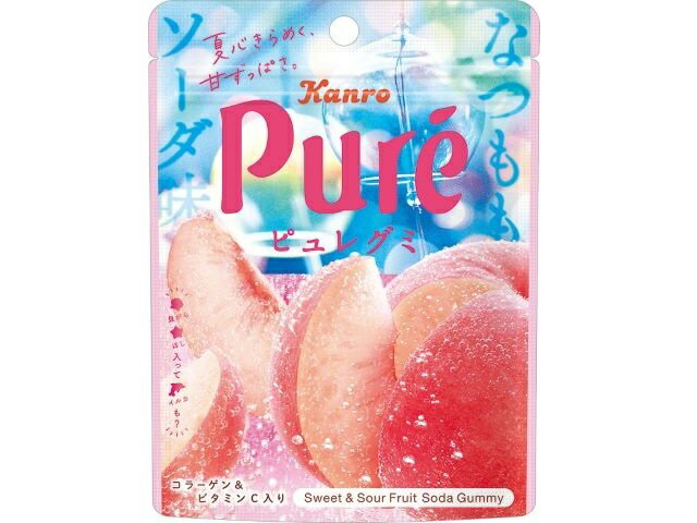 カンロ ピュレグミ なつももソーダ 52gの商品画像