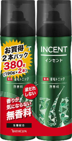 インセント 薬用育毛トニック 無香料 190gペアパック