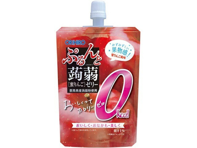 オリヒロ ぷるんと蒟蒻ゼリー ST カロリーゼロ 蜜りんご 130g