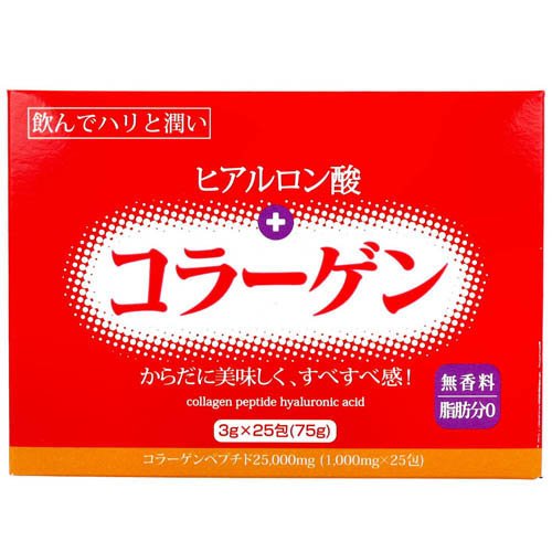 ヒアルロン酸+コラーゲン 無香料(3g×25包入)
