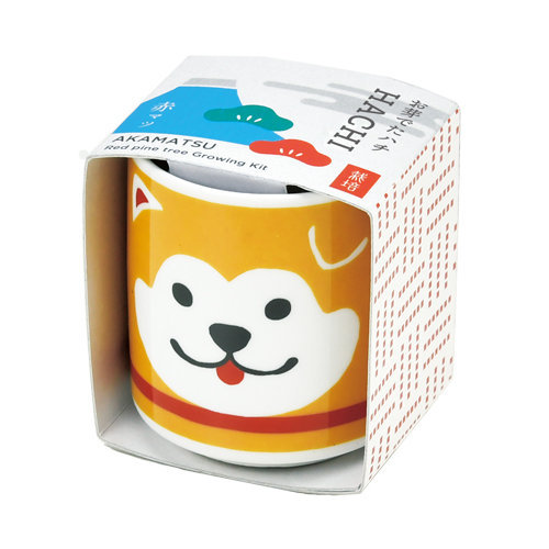 お芽でたおちょこ　ハチ（茶／赤松）