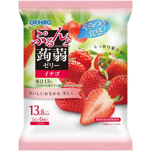 ぷるんと蒟蒻ゼリー パウチ イチゴ(6個入)