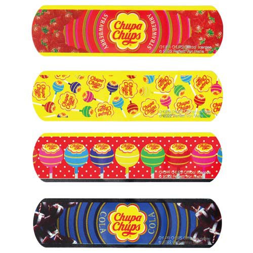 絆創膏 お菓子絆創膏 チュッパチャプスMサイズ 約7.2×1.9cm SIB002(12枚入)