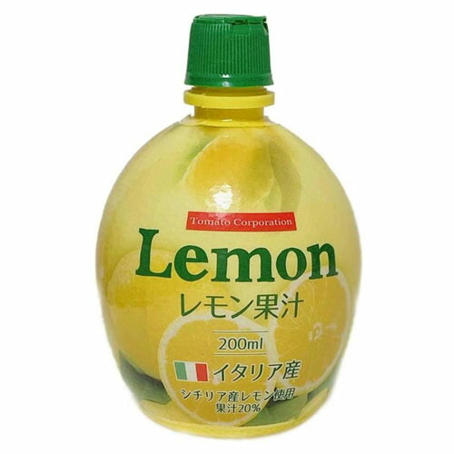 トマトコーポレーション レモン果汁20% シュリンクフィルム 200ml