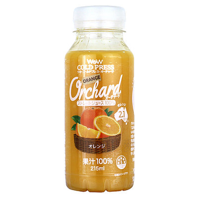 Wow-Food コールドプレスストレート オレンジ 215ml